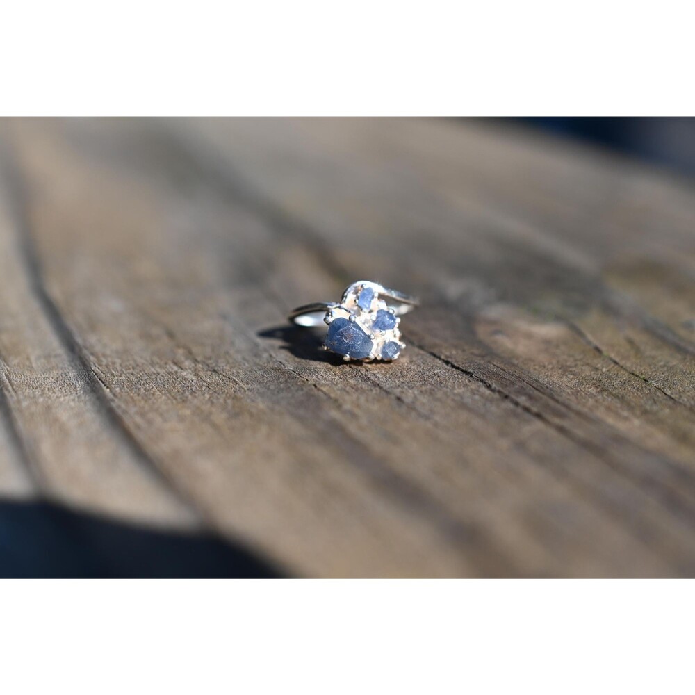 Handmade Sterling Silver Sapphire Ring: Ethical Engagement Size 6
